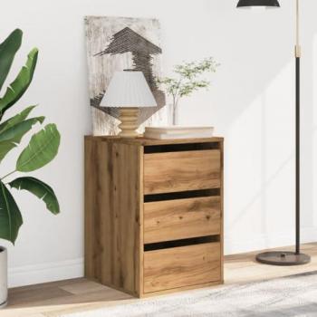 Cómoda de esquina madera de ingeniería blanco 40x41x58 cm, cajonera, armario de almacenaje, aparador, mueble de almacenaje, mueble archivador