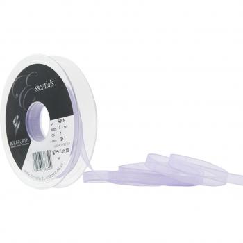 Cinta de tela supertransparente Berisfords de 7 mm x 25 m, color lila helio