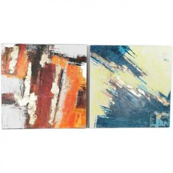 Cuadro DKD Home Decor Abstracto Moderno (2 Unidades)