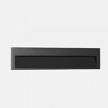 Aplique jardín empotrable Tiny Glass, aluminio gris urbano, arenado 3,8 Cm, LEDS-C4 Tiny Large Aplique LED empotrable para exteriores Large Urban Grey IP65 5.9W 3000K