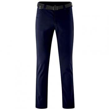 Maier Sports Men's Perlit M Warm Water-Repellent Softshell Winter Outdoor Pants - Blue - Size 27