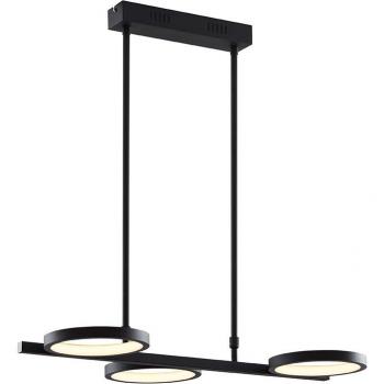 Lámpara colgante moderna negra con LED regulable en 3 niveles y 3 luces - Vivé