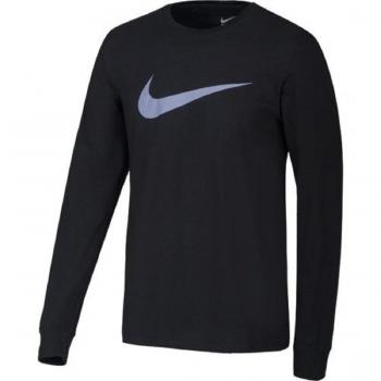 Nike Tee-Ls Icon Swoosh - Camiseta de manga larga para hombre, color negro, talla M