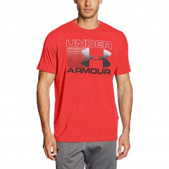 Under Armour UA STACK ATTACK SS T - Camiseta de manga corta para Hombre, color Rojo, talla L