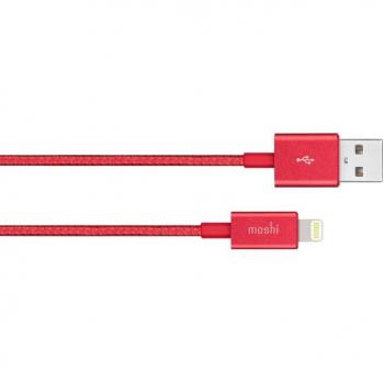 Cable de carga/sincronización Lightning MFi Moshi 1,2 m Rojo Cramoisí
