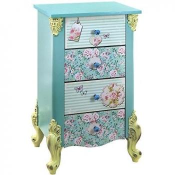 Signes Grimalt 47887 - Mesita, 4 cajones, estilo shabby chic, 40 x 30 x 73 cm, madera de pino