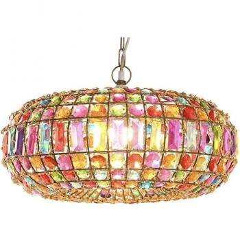 Lámpara de Techo Metal Acrílico 44x44x23,5 Cobrizo