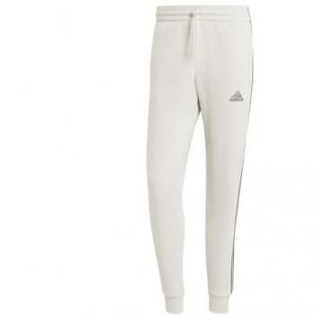 Adidas Essentials Fleece 3-Stripes Tapered Sweatpants for Men, Cream, Size 4XL