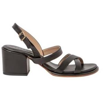 Sandalias Neosens de Piel para Mujer con Tacón de 6cm, Color Negro, Modelo S3173, Hebilla, Estilo Casual y Fiesta