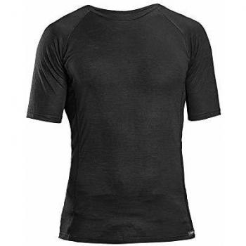 GripGrab Merino Polyfiber Kurzärmeliges Unterhemd Ropa Interior, Unisex Adulto, Negro, Extra-Small