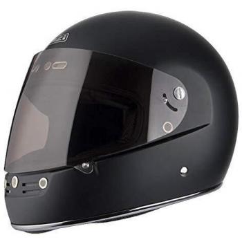 NZI Street Track 3 Negro Mate - Casco Integral Vintage Clasico