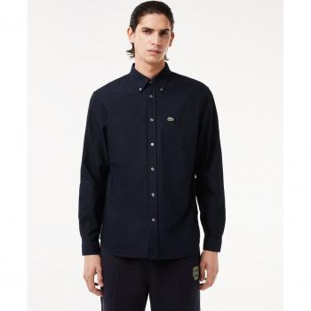 Lacoste Men's Casual Long Sleeve Woven Shirt - Navy - Size M (Medium) - F2W