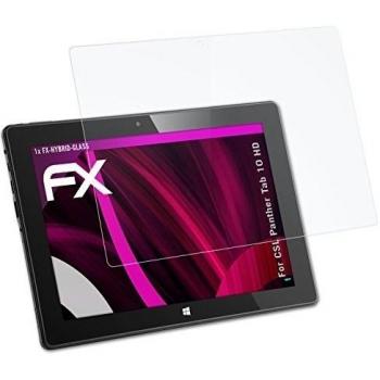 atFoliX Lámina Protectora de plástico Cristal Compatible con CSL Panther Tab 10 HD Película Vidrio, 9H Hybrid-Glass FX Protector Pantalla Vidrio Templado de plástico