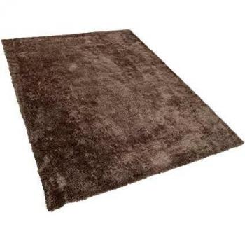 Alfombra Shaggy Marrón Claro 160 x 230 cm Evren de Poliéster
