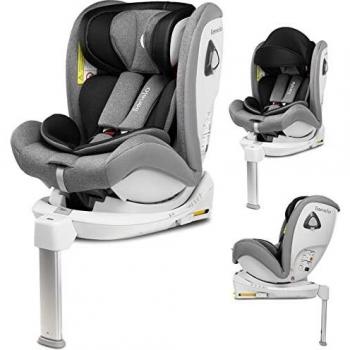 Lionelo Braam Silla de Coche Giratoria 360 Grados Evolutiva Grupos 0+/1/2/3 de 0-36kg Stone