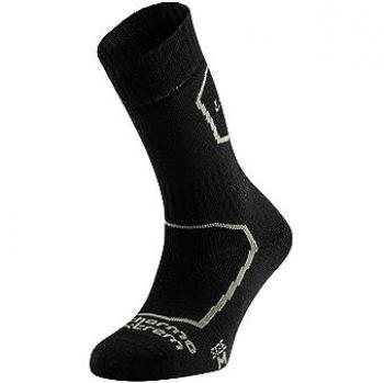 Lurbel Calcetines de montaña unisex Everest Five, calcetines térmicos de lana merino, sin costuras, transpirables y anti-olor, color negro/sottobosco, tallas 45-47