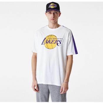 Camiseta Unisex New Era LA Lakers NBA Colour Block Oversized Blanca