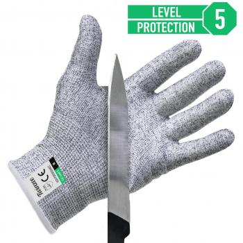 Twinzee - Guantes Anticortes - Protección Nivel 5 de alto Rendimiento, Aptos para uso Alimentario, Certificación EN 388, 1 Par