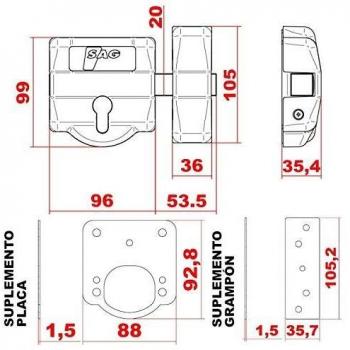Cerrojo EP30 Cromado