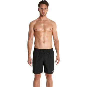 Speedo Logo Yoke Splice – Bañador para hombre, Hombre, Speedo Logo Yoke Splice 18 Short De Bain Homme, Noir/Aquarium/Vert Fluo, medium
