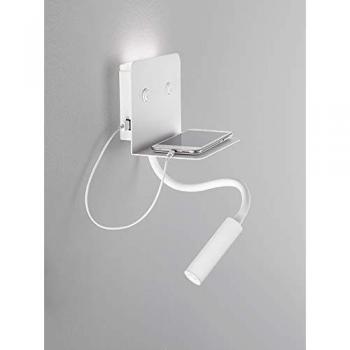 Aplique de pared extensible Barcelona LED Lisa con enchufe - E27 G45 - Cromo
