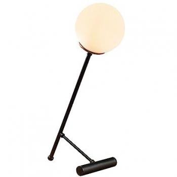 Lámpara de Mesa Negra con Tulipa Blanca Modelo 17 - Iluminación LED