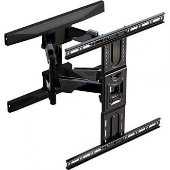 Invision Soporte TV Pared de 37 a 65 Pulgadas - VESA 200x200mm a 400x400mm - Brazo Doble Fuerte y Robusto, se Inclina y Extiende con Movimiento Total - Capacidad Carga Máxima 45,5 kg