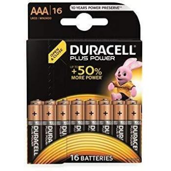 Baterías Alcalinas Duracell Plus Power AAA - 16 Piezas