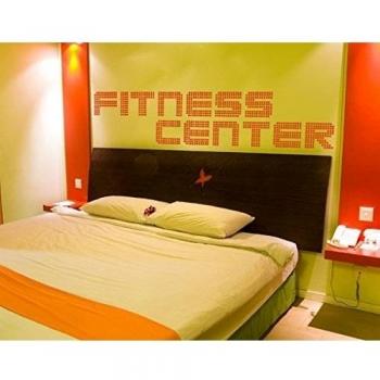 Vinilo adhesivo no.TM72 fitness center, Color:Cremas;Tamaño:75cm x 356cm