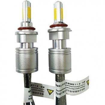 Huaming 6000K 5000LM 9-32V 2 piezas de todos en un coche LED de los faros de reemplazo 40W bombillas de conversión de conducción de faros antiniebla Kit IP 68 Protección impermeable 9005 HB3