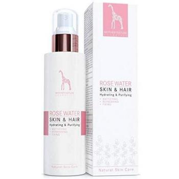 Agua de Rosas 100% PURA y NATURAL - Vegana, sin Aditivos Artificiales - 200 ml - Cuidado Hidratante para la Piel y el Cabello - Perfecta Como Tónico Facial