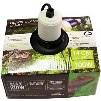 Reptiles Planet - Soporte de lámpara con Reflector Black Clamp 14 d14 x 16 cm