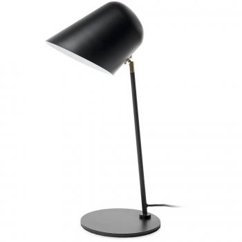 Lámpara de mesa Electra en metal negro, dimensiones 20cm x 20cm x 50cm