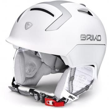 Briko Mongibello Casco Esquí, Unisex Adulto, Matt White Ash, S