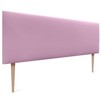Cabecero Tapizado de Polipiel Rosa AQUALINE Liso con Patas 150x105cm para Camas 150/160