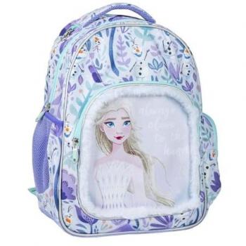 Mochila Escolar de Frozen Cerda Group - Color Lila - 32 x 15 x 42 cm - Cierre de Cremallera - Asa Ajustable - Mochila Resistente y Duradera - Producto Original Diseñado en España