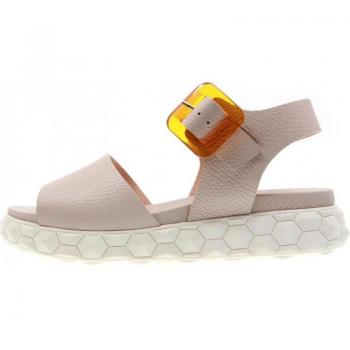 Sandalias de Mujer DOMBERS SURREAL D10006 Blancas con Hebilla y Plataforma Micro