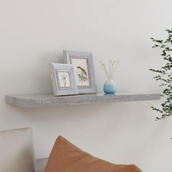 vidaXL Floating Wall Shelf - Concrete Grey, 80x23.5x3.8 cm, MDF