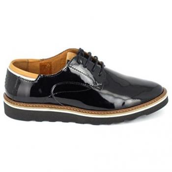 TBS - Zapatos de Cordones para Mujer, Negro
