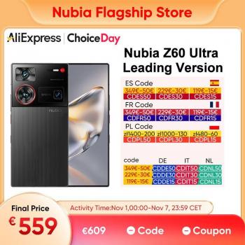 Smartphone 5G Nubia Z60 Ultra Versión Líder 16GB RAM 512GB ROM Pantalla Completa 6.8 Tres Cámaras 6000mAh Carga Rápida 80W IP68 Imper