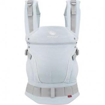 Mochila Portabebés Manduca First Pure Cotton Arctic, Ergonómica, para Niños de 3.5 a 20 Kg, Tres Posiciones: Delante, Detrás y a la Cadera