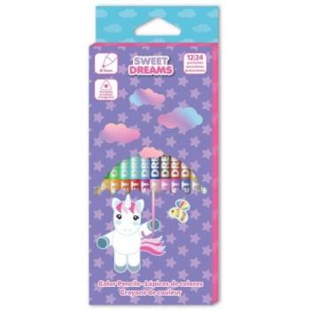 Kids Set de Dibujo Lápices de Colores 12 Piezas Sweet Dreams