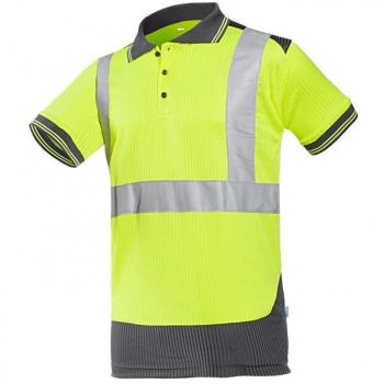 Sioen 3887 a2mv1993 X L Piras Hi-Vis Polo, talla XL, color amarillo y gris