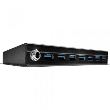 Lindy 7 Port USB 3.0 Metal Hub Black 43128