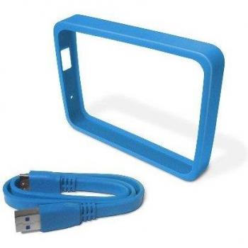 Funda Grip para Disco Duro My Passport Ultra 1TB con Cable USB 3.0 - Negro y Púrpura