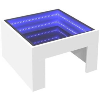 Mesa de Centro con Infinity LED Blanco 50x50x30 cm, mesita de Centro, Mesa Auxiliar, Mesa de salón, mesita, mesita de sofá, mesita Decorativa