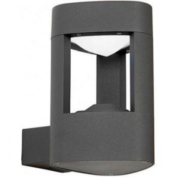 Luz de pared para exteriores Tribeca de aleación de aluminio con acrílico esmerilado, pintura gris oscuro, clasificación IP54
