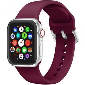 HLTEK Correa Compatible para Apple Watch 45mm 44mm 42mm 41mm 40mm 38mm, Suave Silicona Reemplazo Pulseras para iWatch Series 7/6/5/4/3/2/1/se