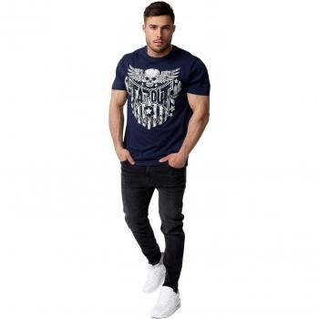 Tapout Men's Westlake Short Sleeve T-Shirt, Navy/White, XL