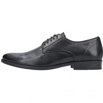 Hush Puppies Men's Oscar Black Leather Lace-Up Oxford Shoes - Size UK 11